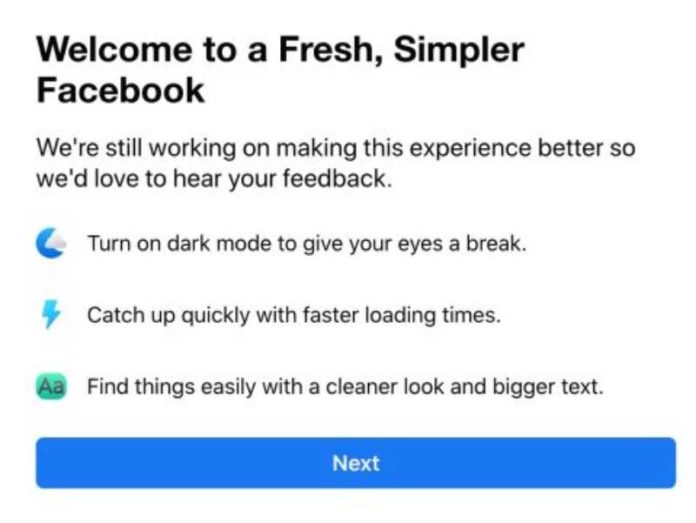 novi dizajn facebooka