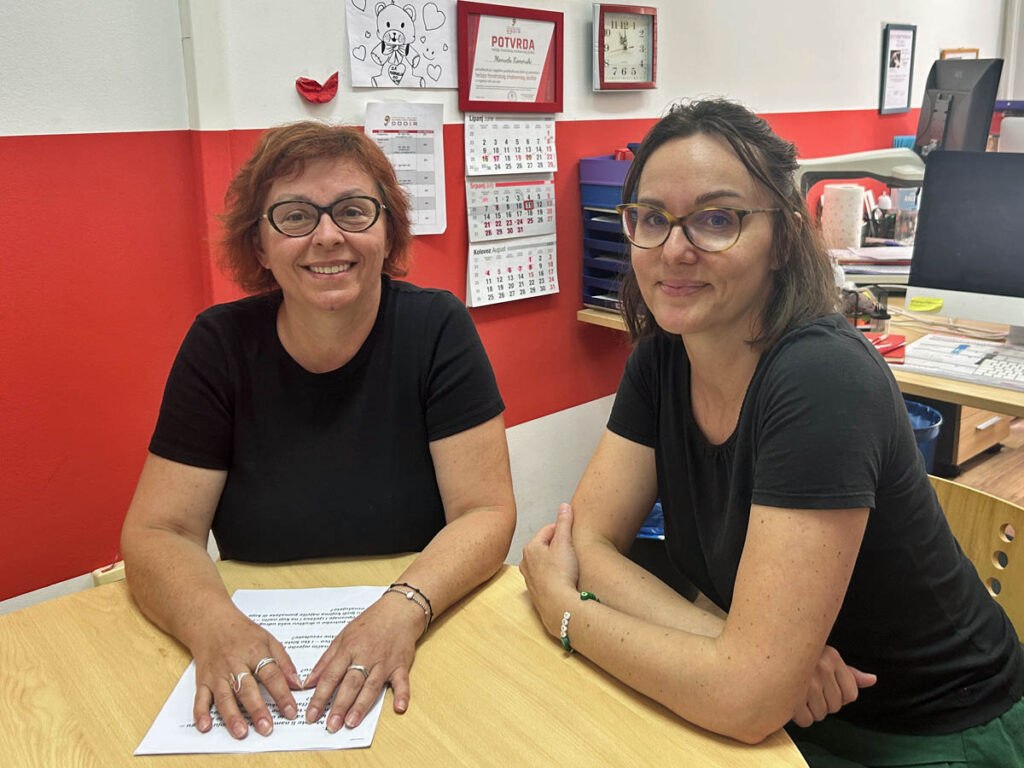 Sanja Tarczay i Tajana Tarczay Uzun u prostorima Dodira u Medulićevoj ulici u Zagrebu