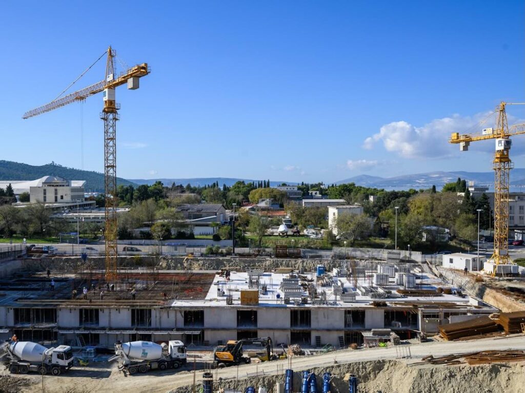 Gradilište stambenog kompleksa L68 u Splitu; izvor Texo Molior