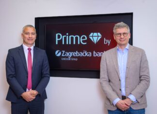 Zagrebačka banka predstavila Prime bankarstvo Direktor Upravljanja portfeljem klijenata Prime bankarstva Goran Banjanin i direktor Prodajne mreže Luka Tomašković; izvor press