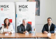 Zakon o posredovanju u prometu nekretnina - konferencija za medije: Maja Bogović, Dubravko Ranilović, Borislav Vujović; Izvor: HGK