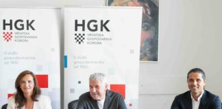 Zakon o posredovanju u prometu nekretnina - konferencija za medije: Maja Bogović, Dubravko Ranilović, Borislav Vujović; Izvor: HGK